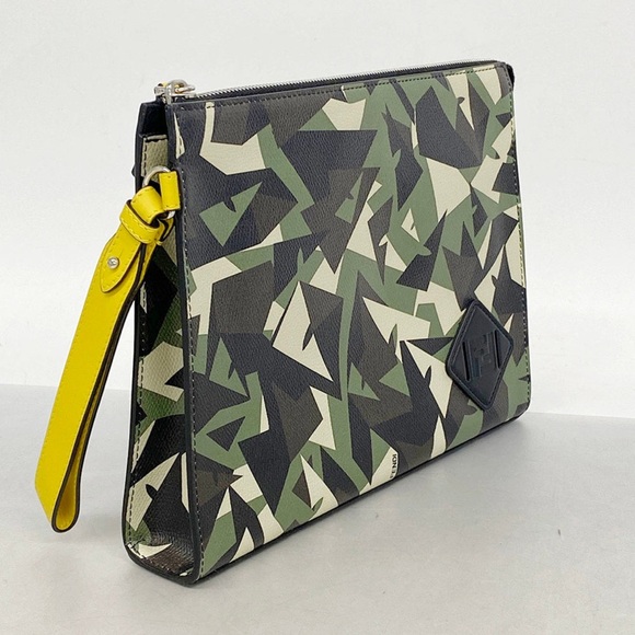 Fendi Other - FENDI Leather Clutch Zip Pouch Black